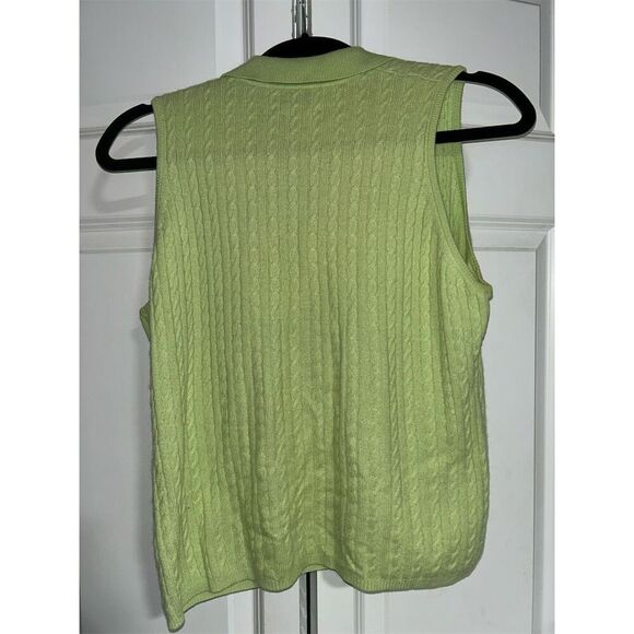 Lilly Pulitzer Women's XL Green Cashmere Sleeveless Sweater Vest - Picture 5 of 5